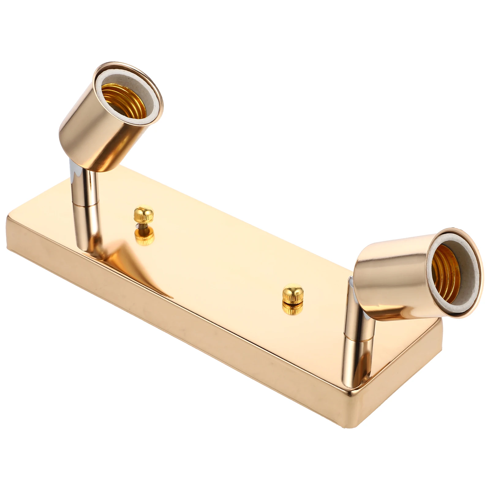 

E27 Lamp Holder Square Box Base Metal Bulb Socket Parts DIY Lamps Ceiling Wall Mount Chrome Finish Anti Rust Steel Home Office