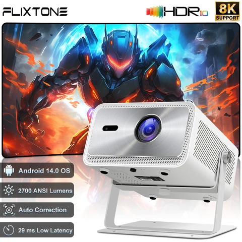 Flixtone D9W Mini Pro Проектор 2700 ANSI Full HD 1080P 4K