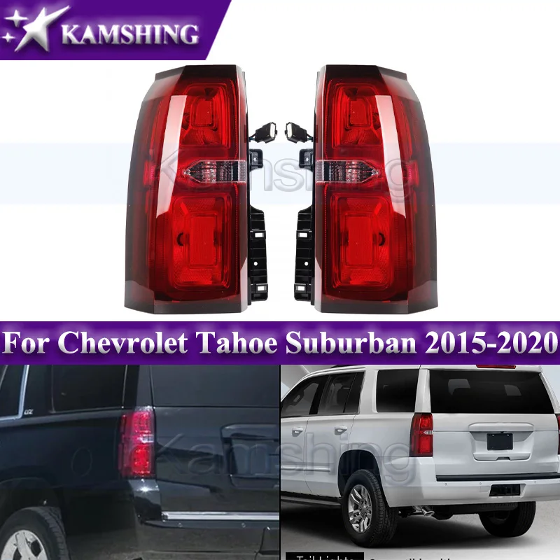 Kamshing 1pair Rear Bumper Taillight For Chevrolet Tahoe Suburban 2015-2020 Tail Light Taillamp Rear Brake Light Stop Lamp