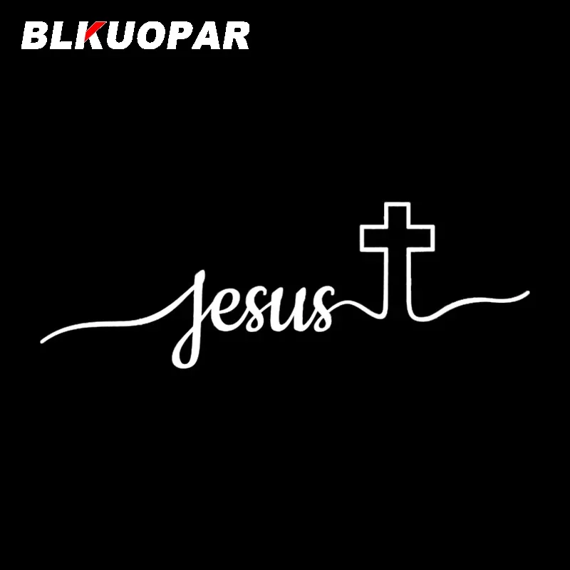 BLKUOPAR For Jesus Humorous Decoration Car Stickers Car Accessories Vinyl Decal Air Conditioner Personality Die-cut Graphics