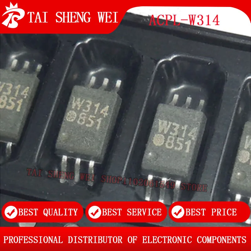 

5PCS/LOT New original ACPL-W314 W314 ACPL-W314-500E SOP-6 Driving optocoupler isolator In stock