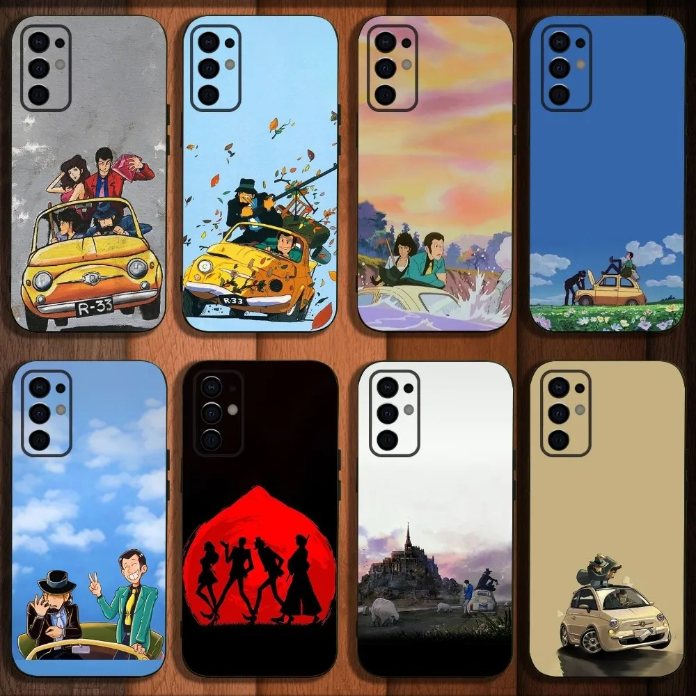 Anime L-Lupin The T-Third Phone Case For Samsung S24,S21,S22,S23,S30,Ultra,S20,Plus,Fe,Lite,Note,10,9,5G Black Soft Cover