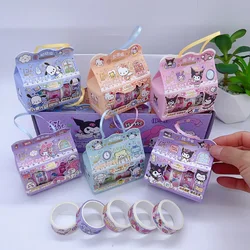 4/12box Sanrio Washi Tape Hello Kitty Kuromi Pachacco Washi Tape Kids Scrapbooking Journal Collage Material Sticker Stationery