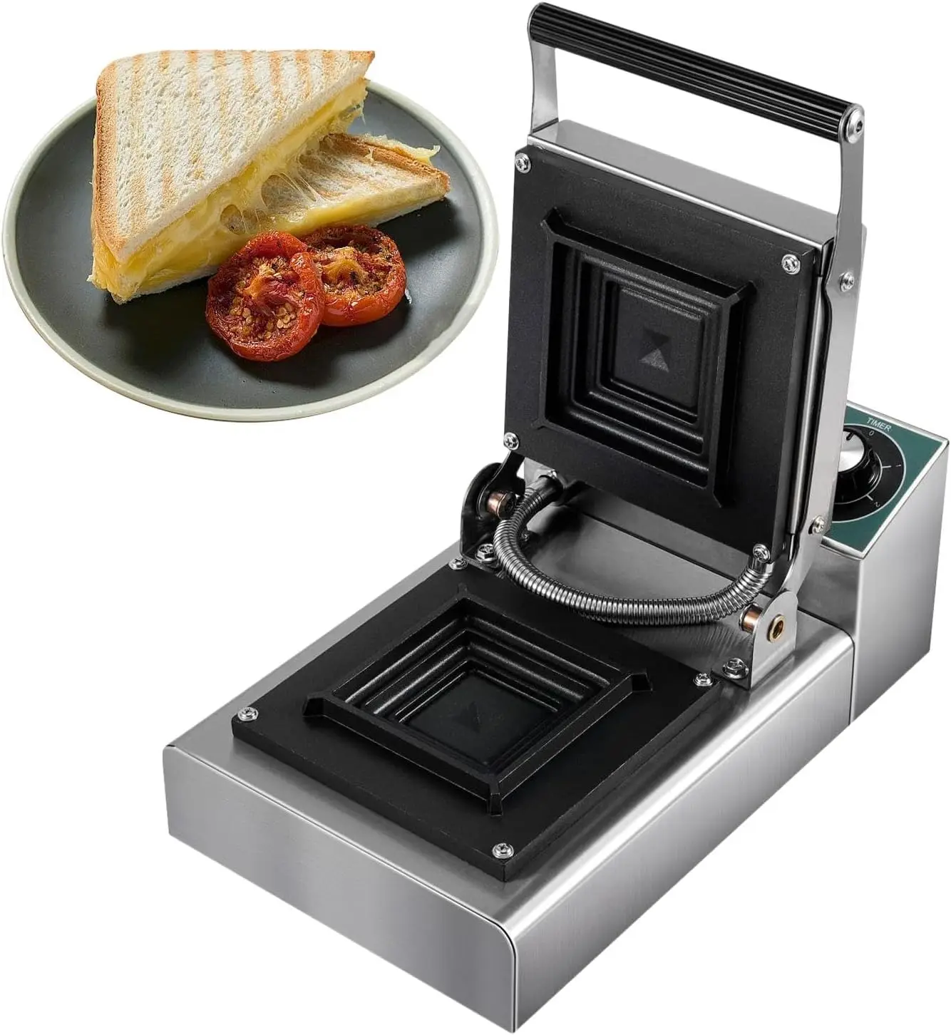 

Commercial Breakfast Baking Machine Stainless Steel Multifunction Electric Sandwich Maker Snack Machine Toaster