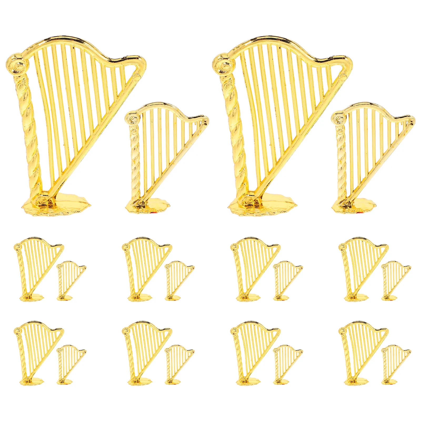 20Pcs Lyre Harp Charm Realistic Mini Harp Pendant Vintage Alloy for Jewelry Making DIY Bracelets Necklaces Music Theme Decor view 2