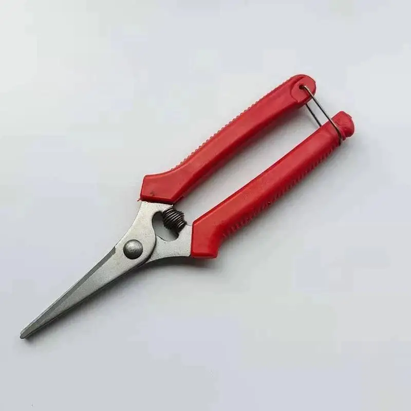 (BF06)1Pc High Carbon Steel Gardening Pruning Shear Non Slip Handles Straight Curved Tip For Fruit Thinning Orchard Garden