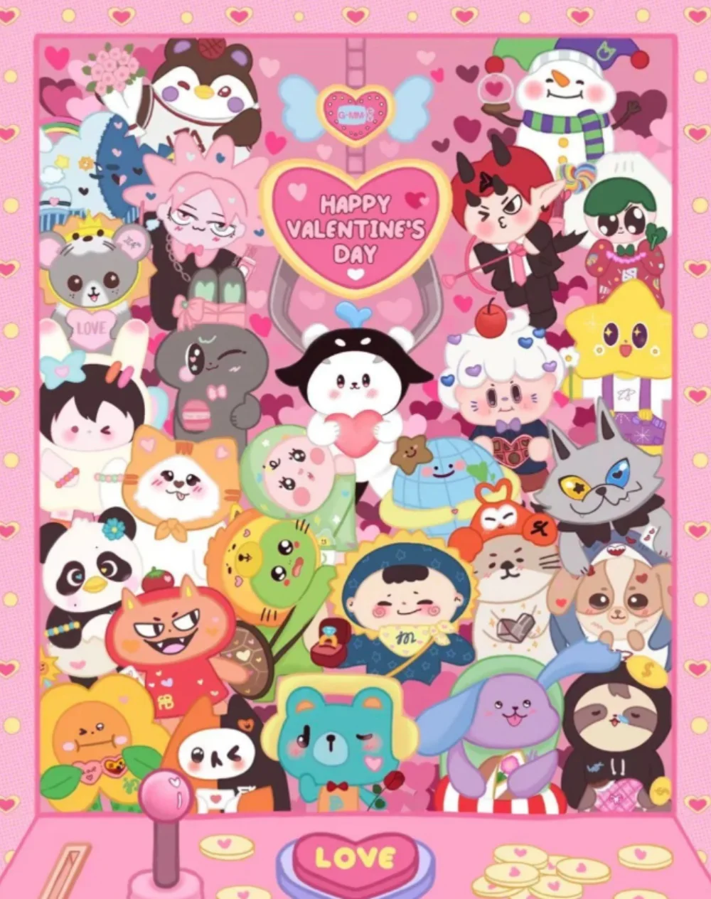 

Thailand GMMTV CP Plush Keychain Cartoon Cute Filling PP Cotton Pendant JAIDEE BABII WIN ForceBook AouBoom Fans Birthday Gift