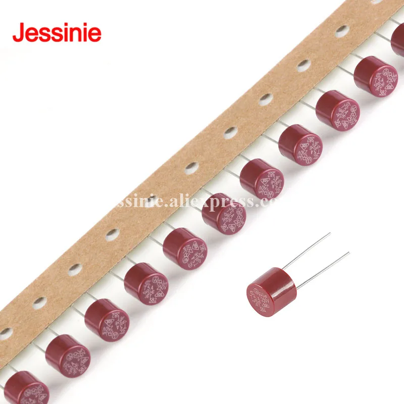 10Pcs/lot Round Fuse Slow Blow 500mA 1A 2A 2.5A 3.15A 4A 5A 6.3A 8A 10A 250V 382 Plastic T2A LCD TV Power Board