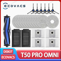 ECOVACS T50 PRO OMNI / T50  AUTO / DDX67 Robot Vacuum Cleaner Accessories Main Side Brush Hepa Filter Mop Cloth Dust Bag Parts