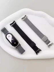Stainless Steel for mi band 8 9 strap miband8 miband 9 accessories milanese loop belt correa bracelet for Xiaomi mi band 9 bands