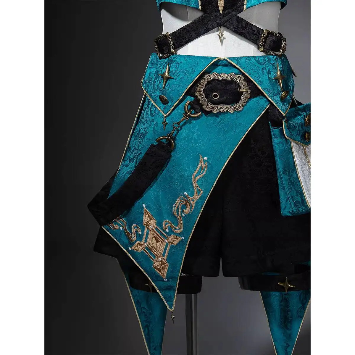 

2026 NEW Original official lolita Dark future battle suit subculture Gothic punk top pants cosplay comic convention costume set