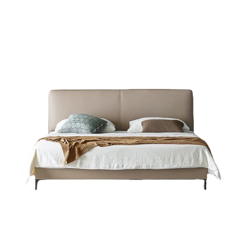 

Nordic Luxury Italian minimalist modern minimalist double bed 1.8 solid wood upholstered bed beds