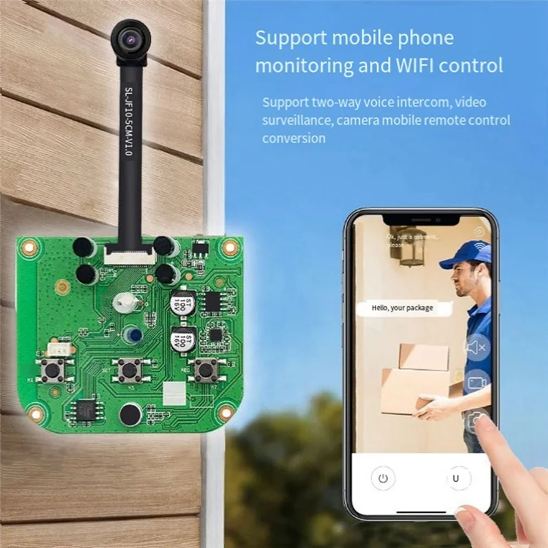 SUNRI-300,000 Video Module Switch Door Monitoring Remote Switch Two-Way Wireless Remote Control Camera Module Durable Easy To Us