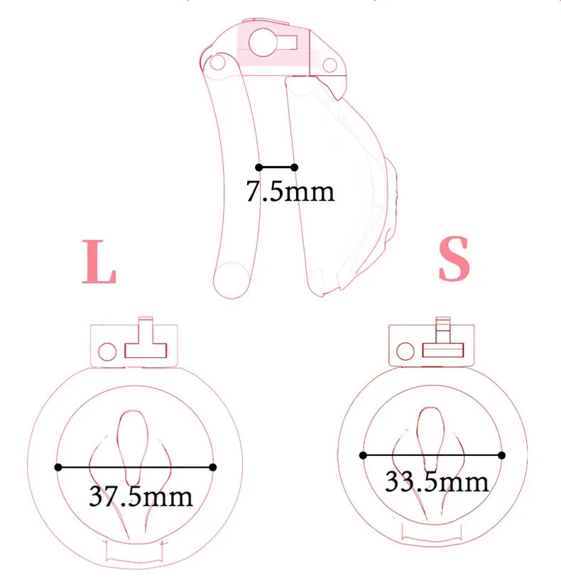 New Pink Chastity Cock Cage For Men Sissy Bondage Chastity Devices Penis Cage Abstinence Lock Ring Penis BDSM Gay Adult SexToys