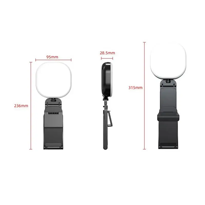 popop F-610 Bracket Fill Light 3000-7200K LED Live Selfie Light Computer Fill Light Video Conference Fill Light LED Video Lamp