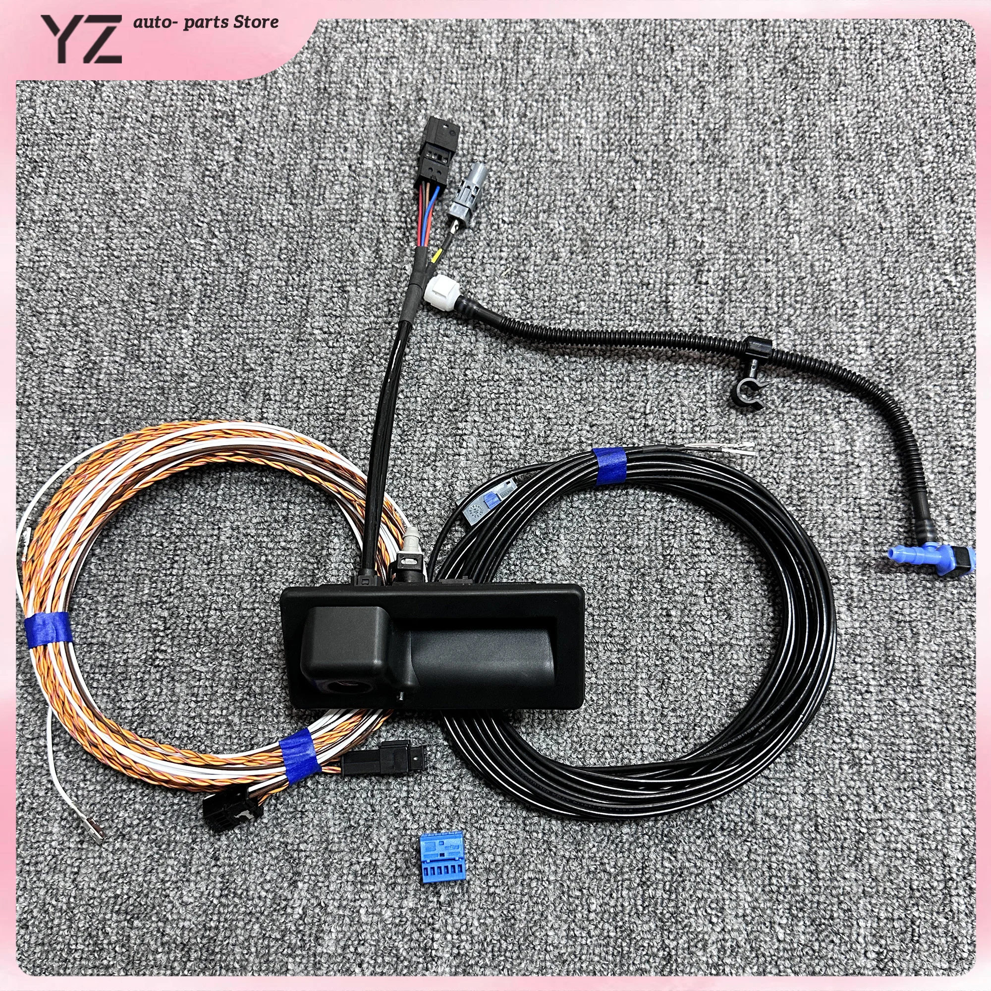 Caméra de recul 5NA 827 566 D 5NA827566D avec ligne de guidage pour pulvérisation d'eau sur poignée de coffre WASH pour VW MQB Atlas Tiguan Mk2