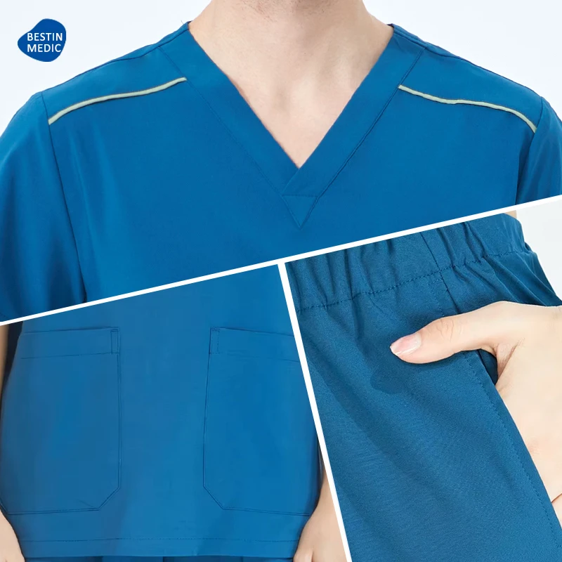 Petite Damen-Peeling-Set, V-Ausschnitt, Oberteil, gerades Bein, Hose, medizinische Uniform, Arzt, Krankenschwester-Anzug, Zahnklinik, Schönheitssalon-Kleidung, S05