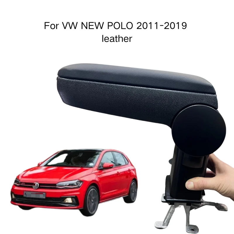 

Armrest For VW NEW POLO 2011-2019 Leather Custom Fit Center Console Storage Box Vehicle Accessories Comfortable Driving