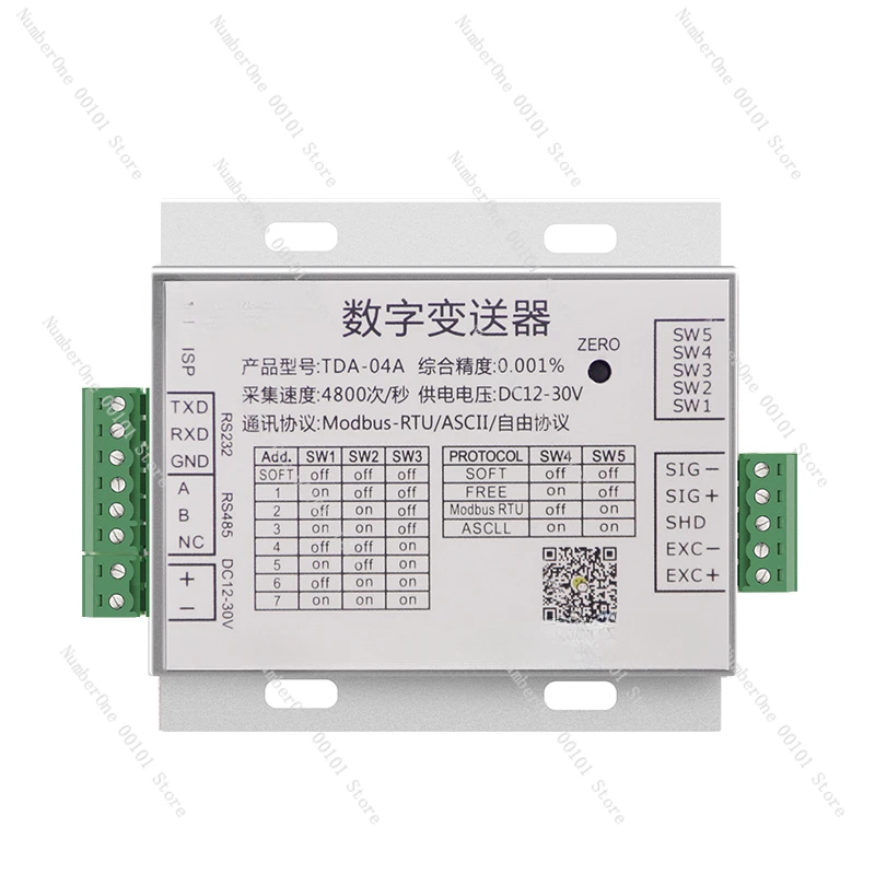 

TDA-04AB weight transmitter RS485 sensor conversion digital signal amplifier 232 module