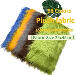 Sewbato Hot Sale Artificial Fur Fabric 8cm Cotton Doll Hair Plush Fabric Home Decoration Diy Crafts 25x45cm Sewing Fabrics