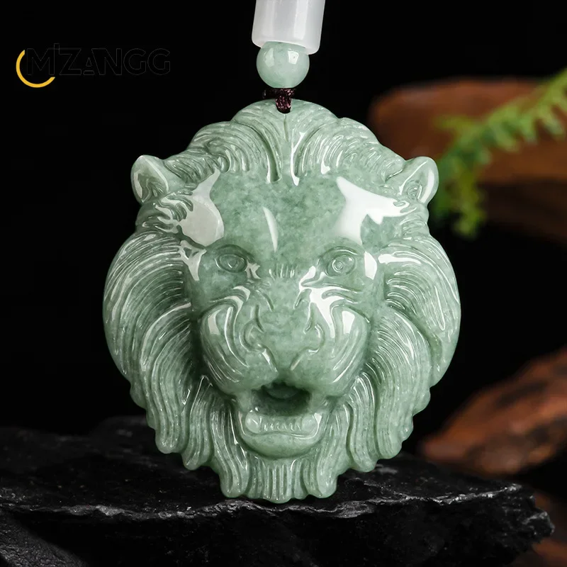 

Natural A Goods Jade Domineering Lion Head Jade Pendant Hand-carved Fashion Exquisite Jewelry Men's and Women's Holiday Gifts