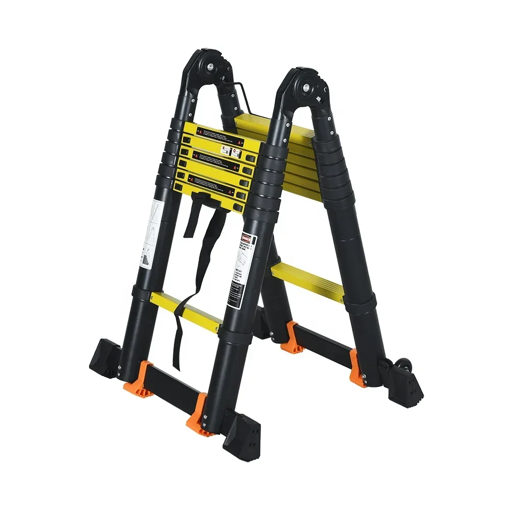 High quality en131 telescopic double A-frame folding ladder/aluminium multi-purpose ladder made in china