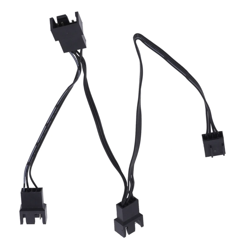 เพิ่มประสิทธิภาพการระบายความร้อน 4Pin PWM Fan Splitter Extension Cable สำหรับพัดลมหลายตัว