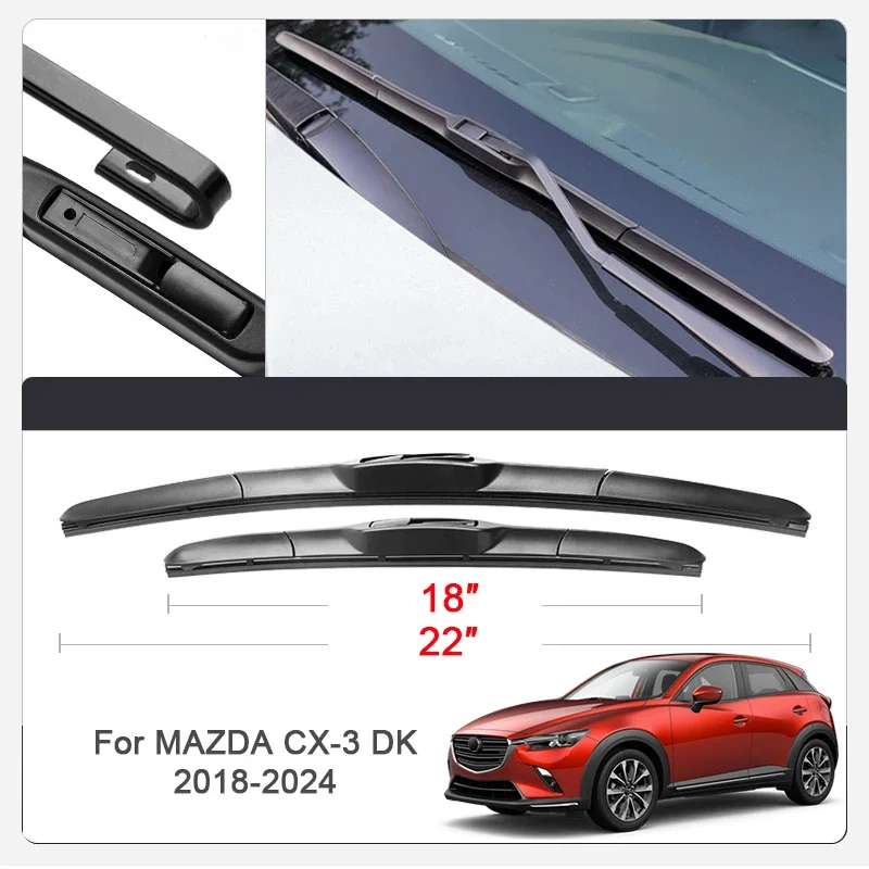 2PCS Car Front Windshield Rubber Wiper For MAZDA  M3 BL BP AXELA CX-3 CX-5 CX-7 CX-9 CX-30 CX-50 M2 DEMIOM5 PREMACY M6 ATENZA