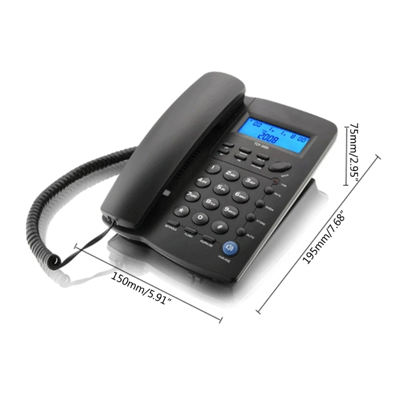 Imagem -04 - Telefone com Fio F3ma com Display de Alto-falante Calculador Básico de Chamada para Casa