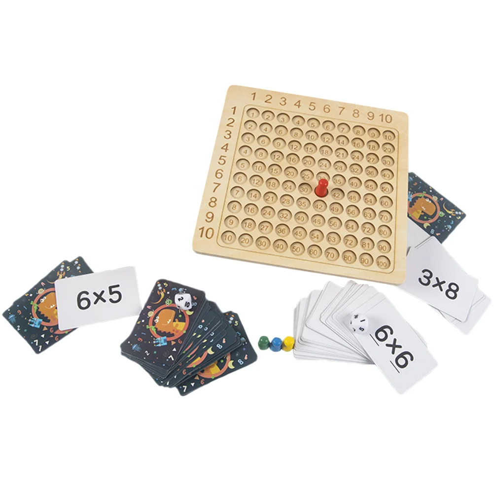 Tabla de multiplicar, material didáctico, juguete de matemáticas intelectual, juego de mesa, rompecabezas, papel Premium preescolar, educación de madera