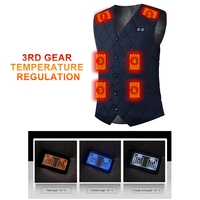 16 Places Zones Thermal Clothing USB Charging Thermal Electric Heating Clothing Women Men Thermal Heated Vest for Outdoor Travel