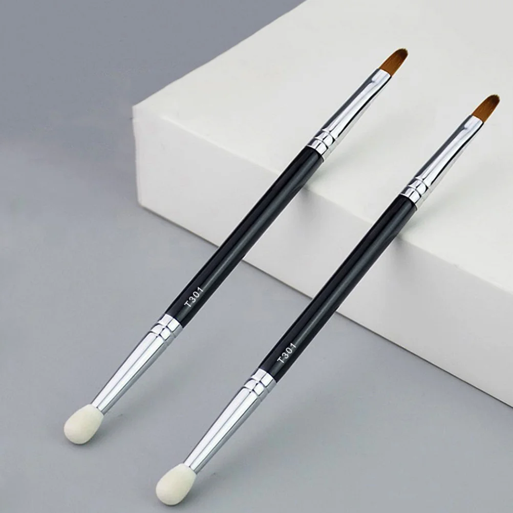 Brosse éponge dissimulante à double extrémité, applicateur de haute précision pour les imperfections sous les yeux, Correction d'ombre de nez, voyage, 3 pièces