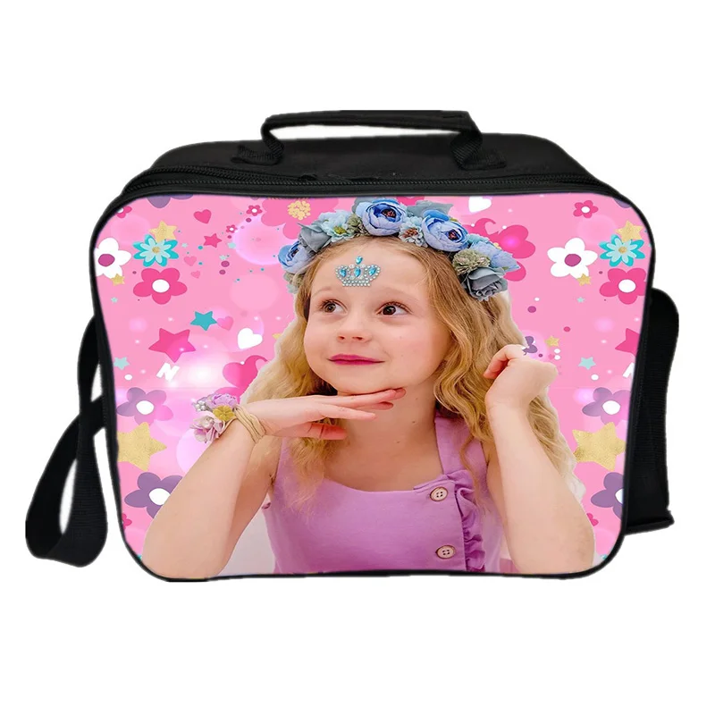 

Portable Lunch Bags Like Nastya Print Thermal Insulation Lunch Box Storage Bag Children's School Lunch Box Picnic Large Capacity