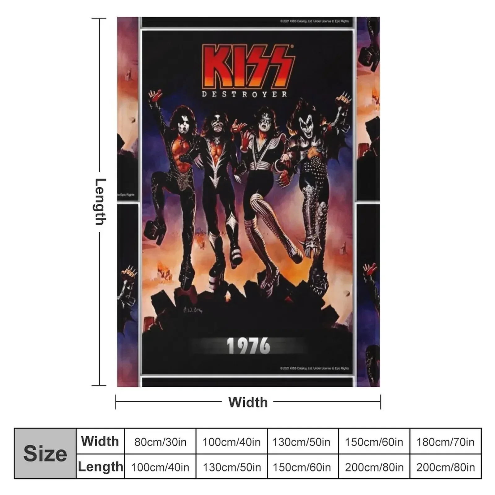 KISS ? the band - Destroyer Year 1976 Throw Blanket For Baby Blankets