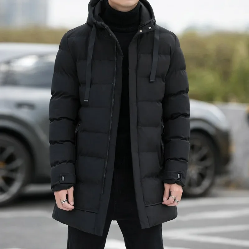 2021 Winter Men's Fashion Casual Thickened Cotton Coat Korean Style Business Slims Smooths Your Silhouette Cotton-Padded Coat