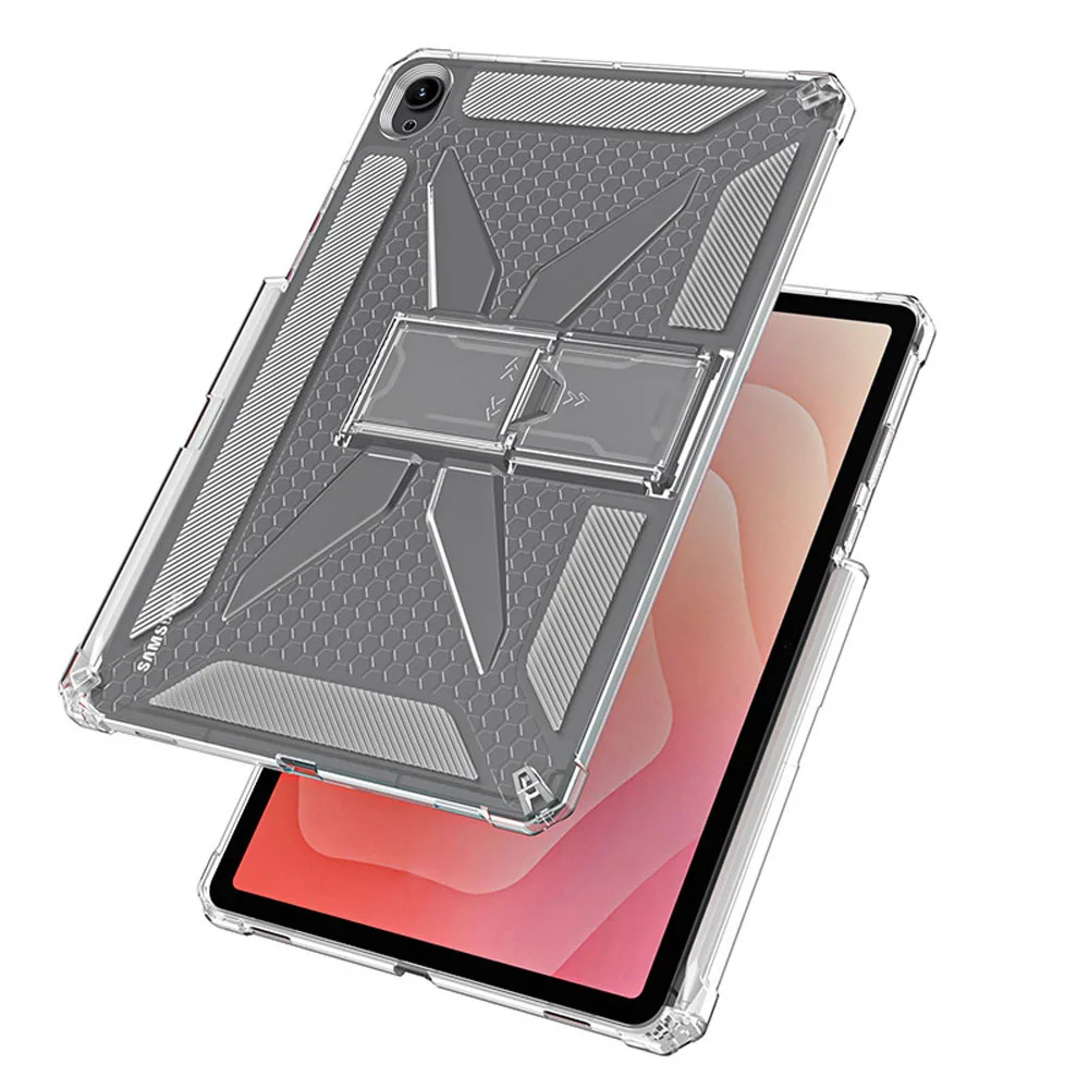 Transparent Holder Case for Samsung Galaxy Tab S11 S11 Ultra 11 14.6" 2025 Clear Protector Cover with Stand Shockproof Back Case