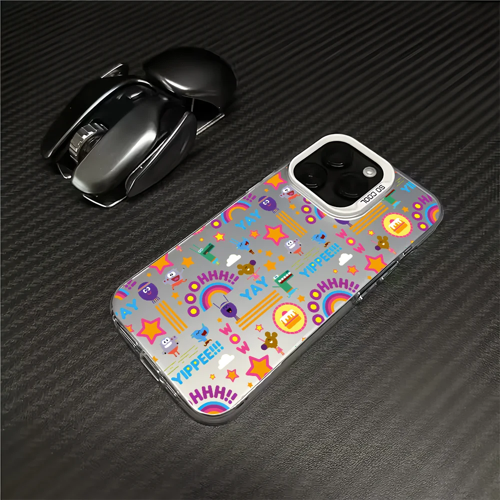 حافظة هاتف لهاتف آيفون 12 11 13 14 15 Hey Cartoon 16 17 Max D-Duggee Pro Plus غطاء ليزر IMD فضي صغير #3