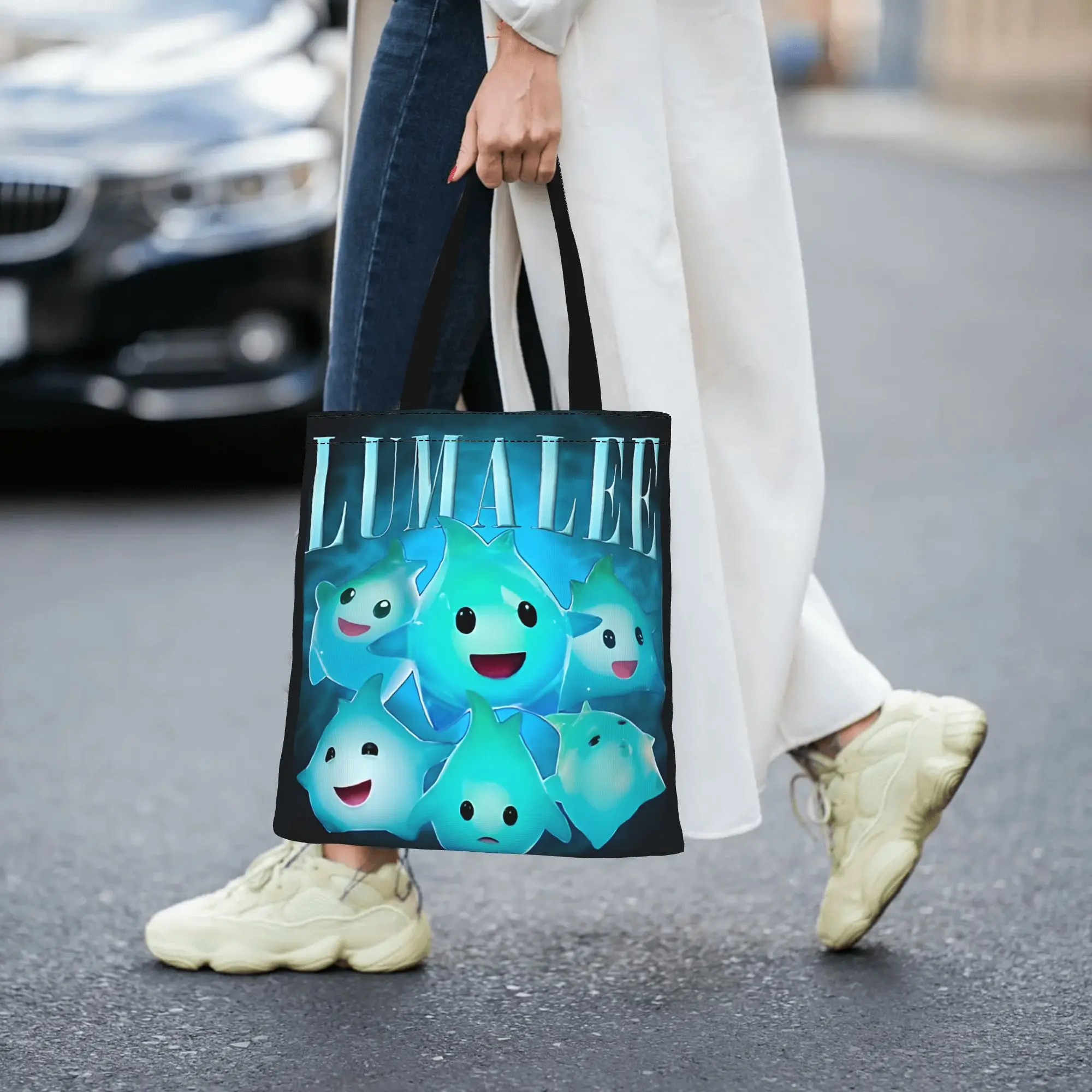 

Сумка-шоппер Lumalee 5 из холщовой ткани, идеально подходит для покупок, женская сумка с верхней ручкой