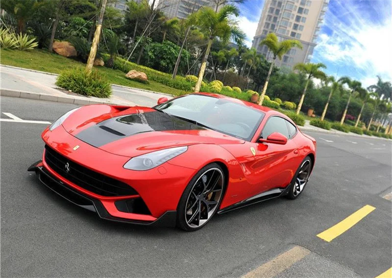 High Quality Real Carbon Fiber Front Bumper Lip Spoiler For Ferrari  F12