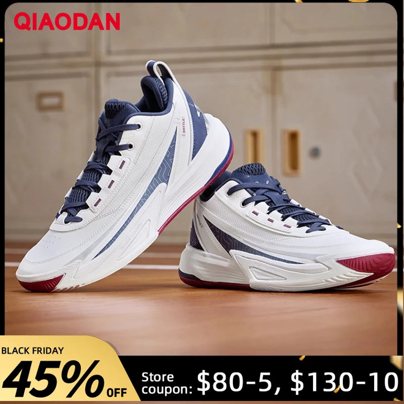 

Мужские баскетбольные кроссовки QIAODAN Poying 6mid, осень 202, устойчивая поддержка, противоударные, сверхлегкие кроссовки с отскоком QXA013254105
