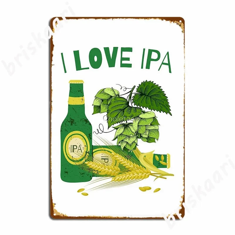 الحب Ipa البيرة علامة معدنية المطبخ المشارك سينما المرآب خمر تين تسجيل ملصق