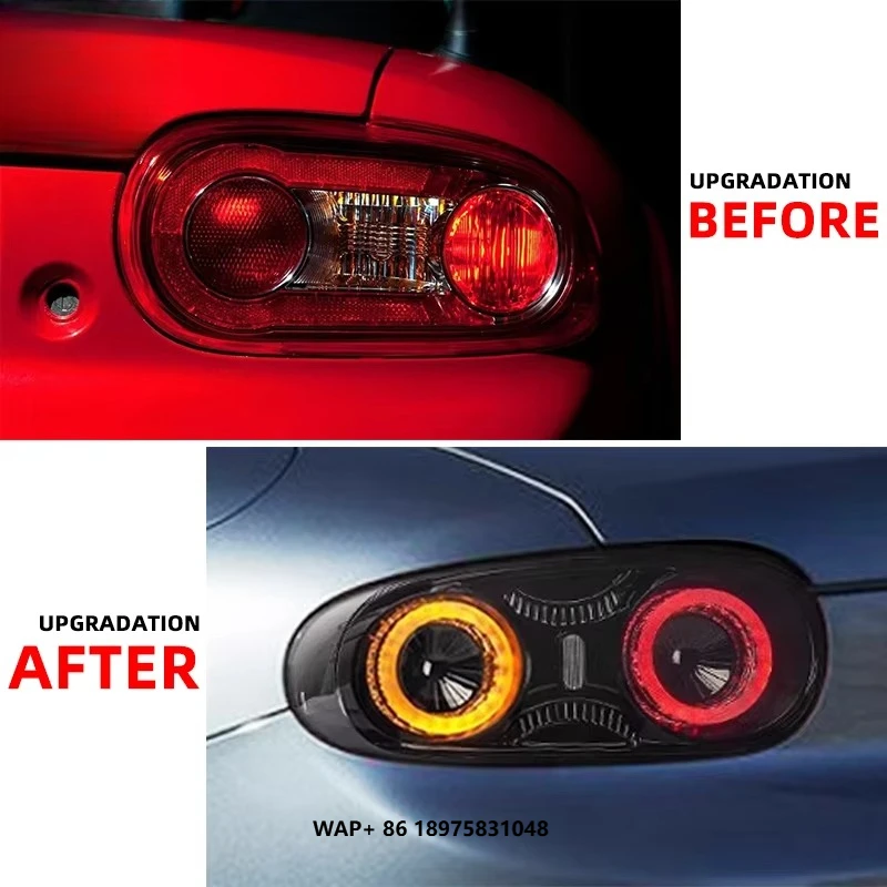 

Plug-and-Play LED Taillights for Mazda-MX5 NC Series MK3 2007-2015 Clear Lens Rear Lamp Upgrade New Condition