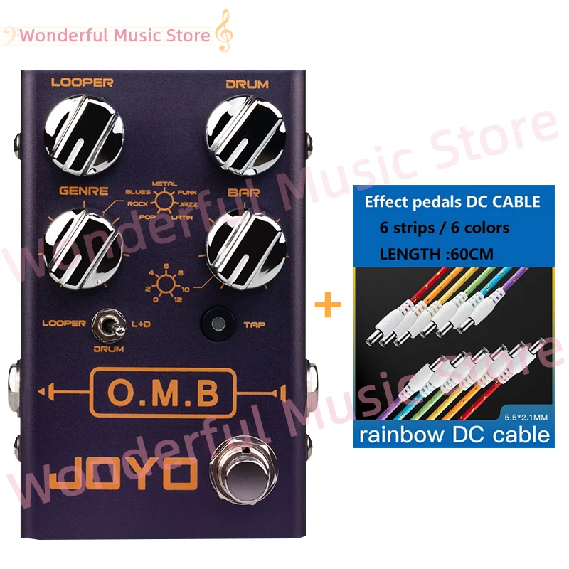 

Joyo R-06 Shipping Color DC Line O.M.B Looper + Drum Mode Guitar Effects Auto Alignment Counting Guitar Parts Accessories