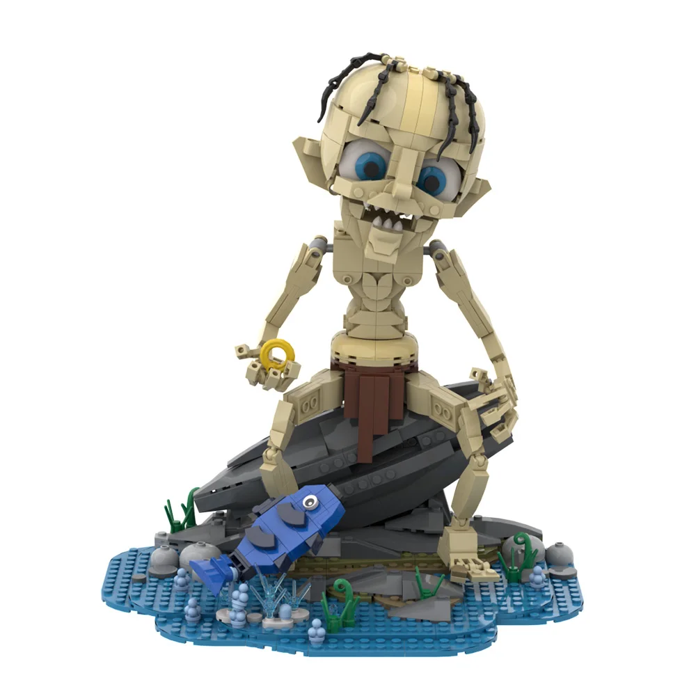 560PCS MOC Gollum Pop Model Bouwstenen Ringen Film Timid Dark Horror Gollum Action Figure Assembleren Bricks Speelgoed Gift