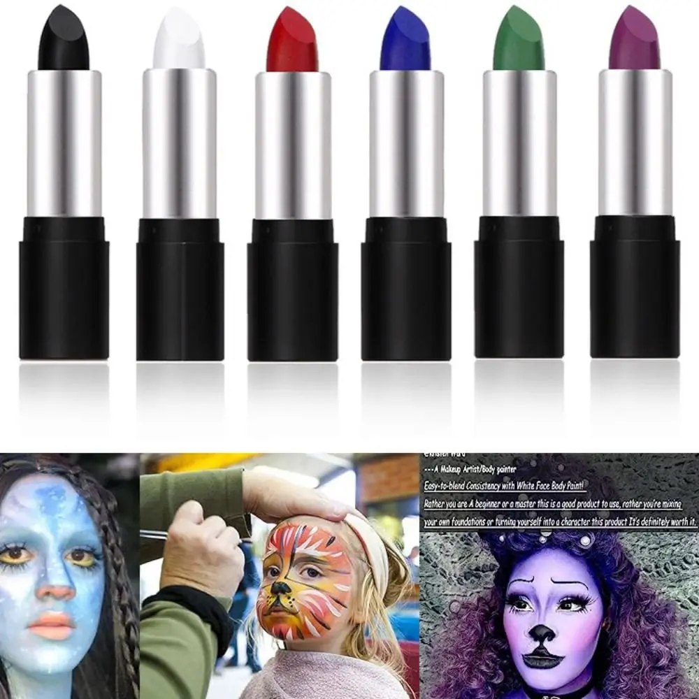 Face & Body Paint Body Art Paint Sticks ยาวนานกีฬาแต่งหน้าฮาโลวีน Face Painting Stick Creative Quick-Dry