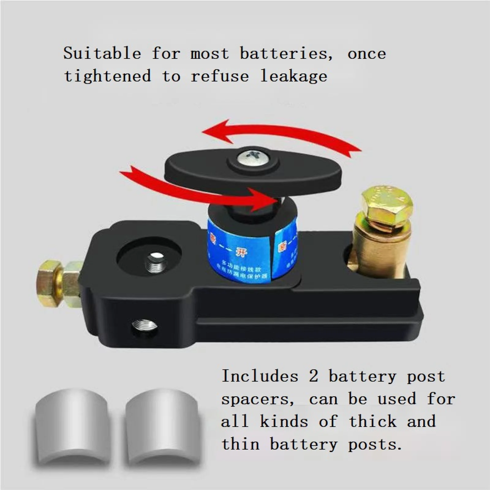 Universal 12V/24V Car Battery Disconnect Switch Battery Terminal Anti-leakage Switch Battery Disconnect Isolator Cut Off Switch