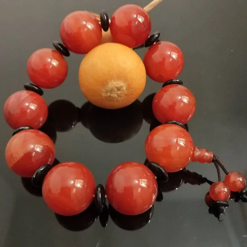 Natural Red Agate Single Loop Bracelet Is Popular for Men and Women, Simple and Versatile Jade Bracelets