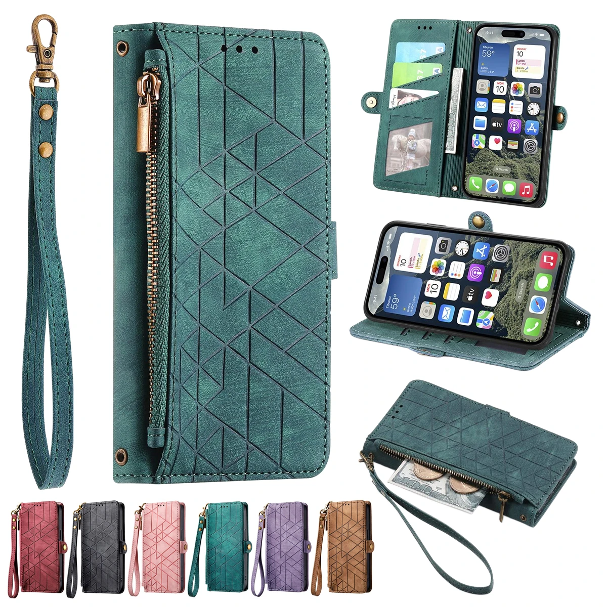 

Phone Case For Samsung Galaxy A54 A53 A52 A51 A50S A30S A43 A35 A34 A33 A32 A31S A20 Stand Card Wallet Phone Case Cover fundas