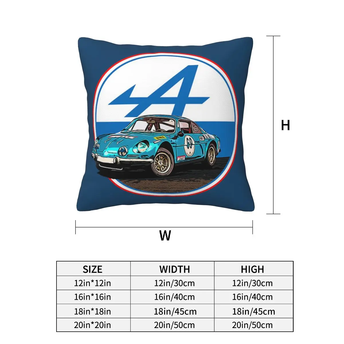 Legend Renault Alpine A110 Berlinette 2 pcs Square Pillowcase Pillow Cover Cushion Zip Decorative Comfort Throw Pillow for Home