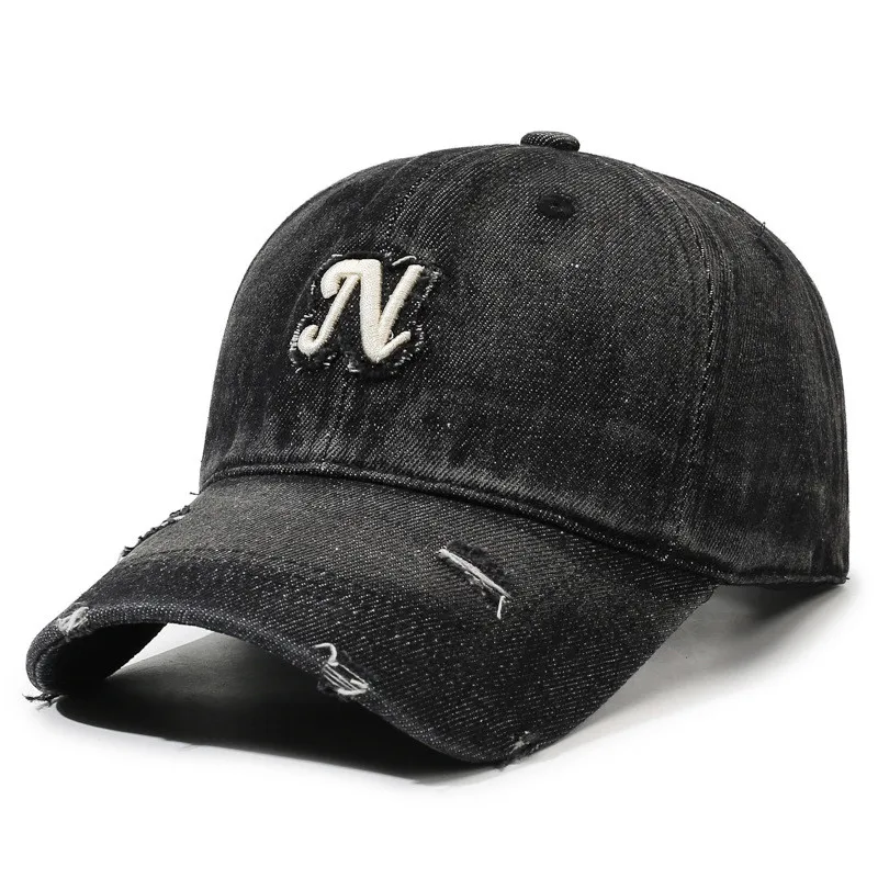 

Бейсболка-снепбек 2026: Новая весенняя джинсовая кепка унисекс с вышивкой, ретро-стиль, с эффектом потертости, для вечеринок и хип-хопа